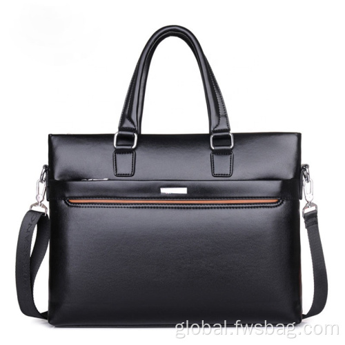 Briefcase Custom Logo WaterproofLeather Handle Message Laptop Bag Supplier